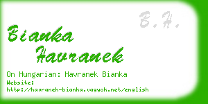 bianka havranek business card